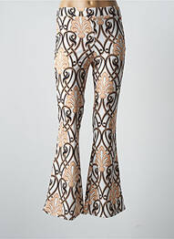 Pantalon flare stretch taille normale beige MY FASHION femme