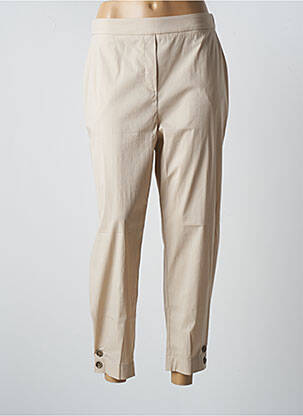Pantalon slim taille élastique taille normale beige ANNA SERAVALLI femme