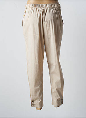 Pantalon slim taille élastique taille normale beige ANNA SERAVALLI femme