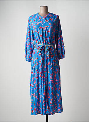 Robe longue manches longues manches longues bleu POM AMSTERDAM femme