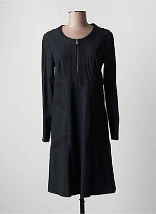Robe mi-longue manches longues manches longues noir MC PLANET femme