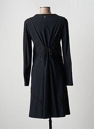 Robe mi-longue manches longues manches longues noir MC PLANET femme
