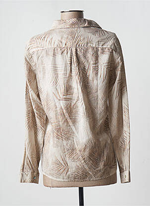 Chemisier coupe droite manches longues beige EVA KAYAN femme