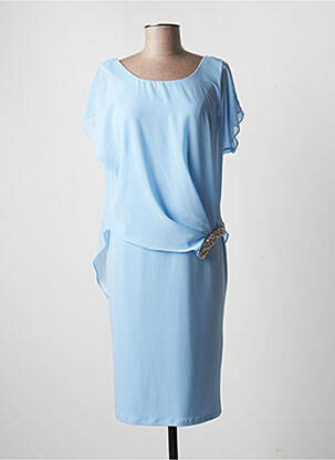 Robe mi-longue bleu FASHION NEW YORK pour femme