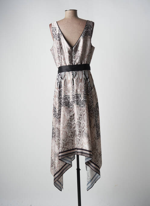 Robe mi-longue beige FRANK LYMAN pour femme