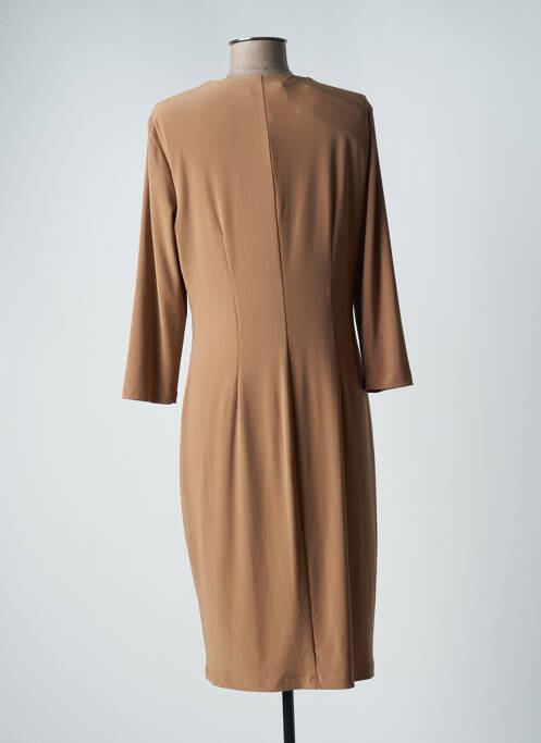 Robe mi-longue beige FRANK LYMAN pour femme