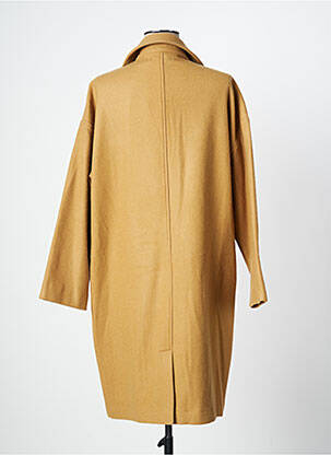 Manteau long poches sans capuche beige HANA SAN femme