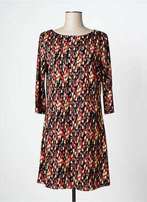 Robe mi-longue manches 3/4 manches 3/4 noir VEGAS femme