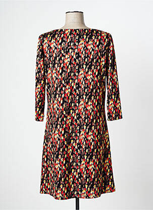 Robe mi-longue manches 3/4 manches 3/4 noir VEGAS femme