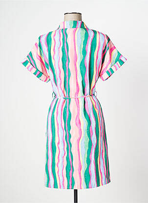 Robe courte manches courtes manches courtes vert AKOZ DE TOI femme