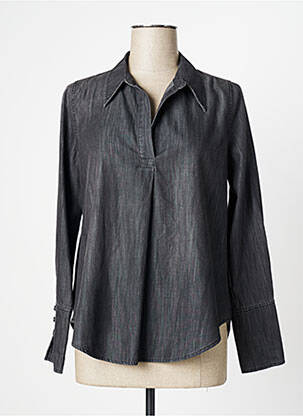 Chemisier coupe fluide manches longues gris HANA SAN femme