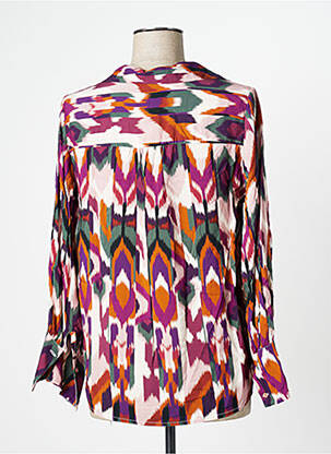 Chemisier imprimé fantaisie manches longues violet EMA BLUE'S femme
