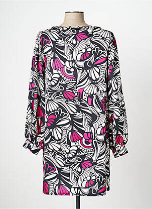 Robe courte coupe fluide manches longues noir JANIS & JOHN femme