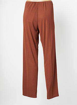 Pantalon droit taille élastique taille normale marron JOY femme
