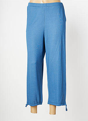 Pantalon 7/8 stretch taille normale bleu KAKIE femme
