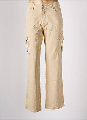Pantalon cargo beige BOOTYFIT pour femme