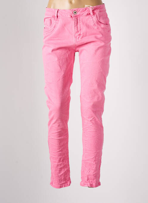 Jeans coupe slim rose KAROSTAR pour femme