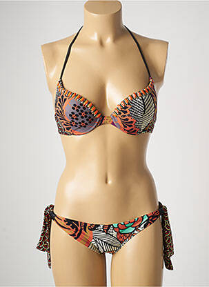 Maillot de bain 2 pièces stretch haut soutien-gorge balconnet noir DISTRICT femme