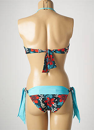 Maillot de bain 2 pièces stretch haut soutien-gorge balconnet bleu DISTRICT femme