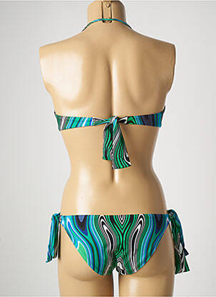Maillot de bain 2 pièces stretch bleu DISTRICT femme