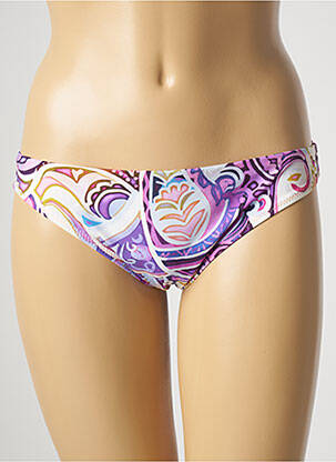 Bas de maillot de bain imprimé fantaisie culotte violet GENIUS femme