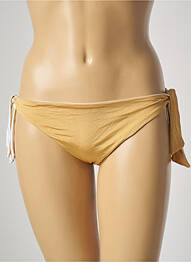 Bas de maillot de bain tissage satiné bikini beige GENIUS femme