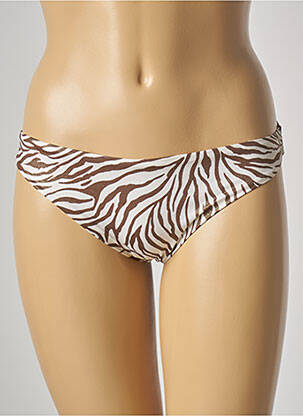 Bas de maillot de bain micro fibres culotte beige GENIUS femme