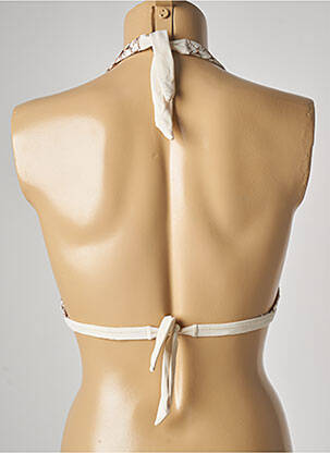 Haut de maillot de bain stretch haut triangles beige GENIUS femme