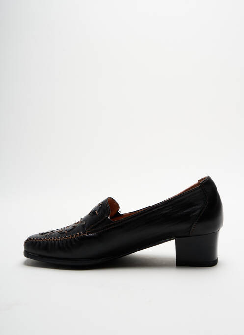 Mocassins carré talon de 4 à 6cm noir FLEXELL femme