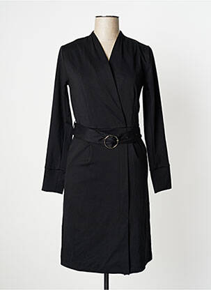 Robe mi-longue manches longues manches longues noir CREAM femme