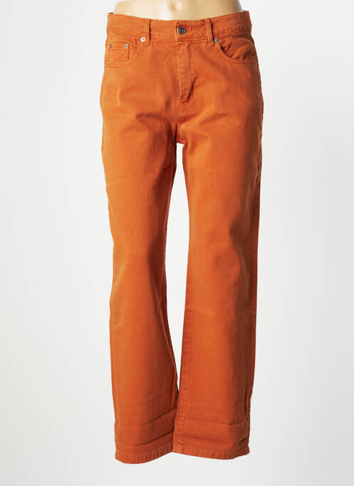 Jeans coupe droite orange VICBEE pour femme