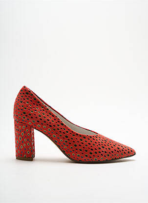 Escarpins bout pointu talon de 7 à 9cm rouge J.METAYER femme