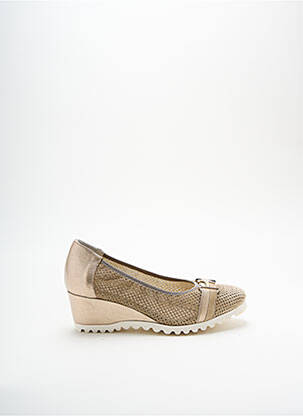 Ballerines semelle amovible talon compensé beige SCOLARO fille