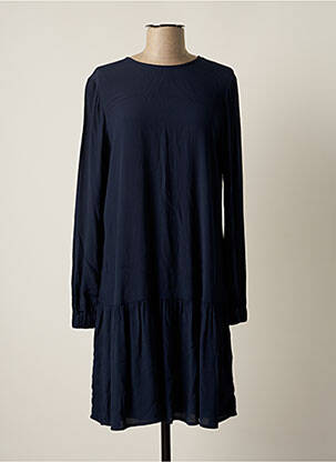 Robe mi-longue coupe fluide manches longues bleu ESPRIT femme