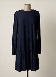Robe mi-longue coupe fluide manches longues bleu ESPRIT femme