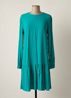 Robe mi-longue manches longues manches longues vert ESPRIT femme