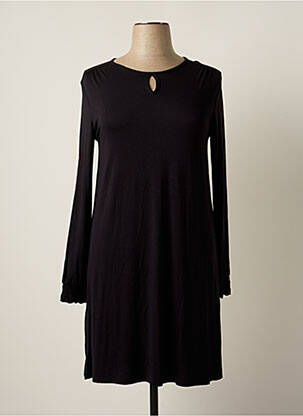 Robe mi-longue coupe fluide manches longues noir ESPRIT femme