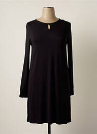 Robe mi-longue coupe fluide manches longues noir ESPRIT femme