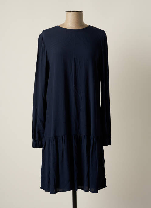 Robe mi-longue coupe fluide manches longues bleu ESPRIT femme