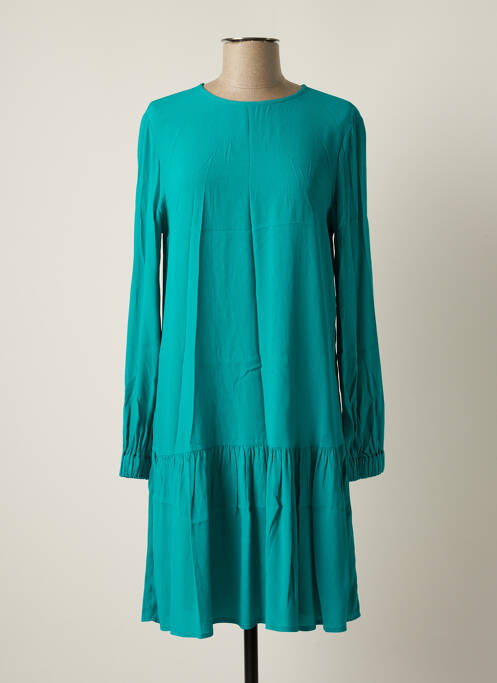 Robe mi-longue coupe fluide manches longues vert ESPRIT femme