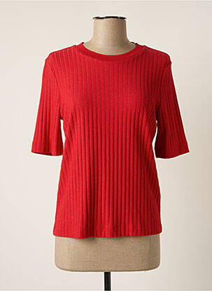 Top stretch manches courtes rouge ESPRIT femme