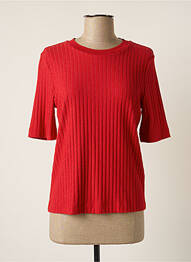 Top stretch manches courtes rouge ESPRIT femme