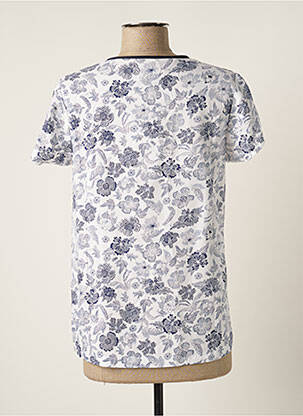 Blouse manches courtes manches courtes blanc ELLE EST OU LA MER femme