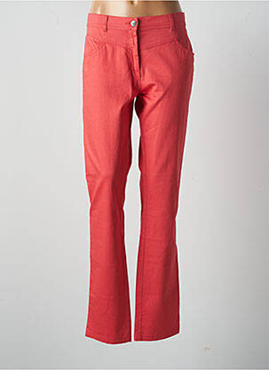 Pantalon slim tissage popeline taille normale orange MAE MAHE femme