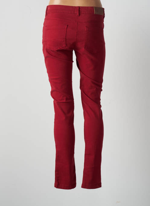 Jeans coupe slim rouge ELLE EST OU LA MER pour femme