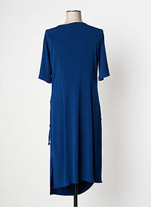 Robe mi-longue manches courtes manches courtes bleu ALAIN MURATI femme
