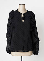 Blouse manches longues manches longues noir DEELUXE femme