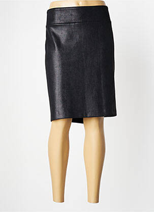 Jupe mi-longue coupe droite noir FRANK LYMAN femme