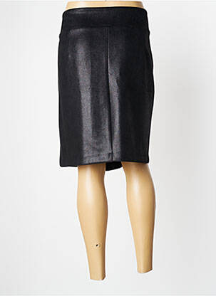 Jupe mi-longue coupe droite noir FRANK LYMAN femme