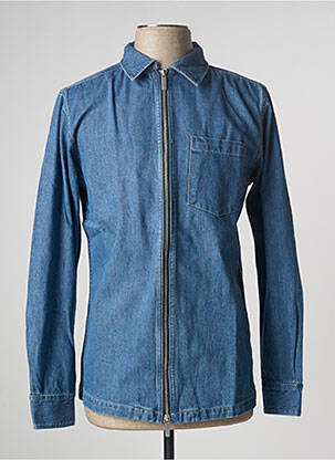 Veste en jean coupe droite bleu KNOWLEDGE COTTON APPAREL homme